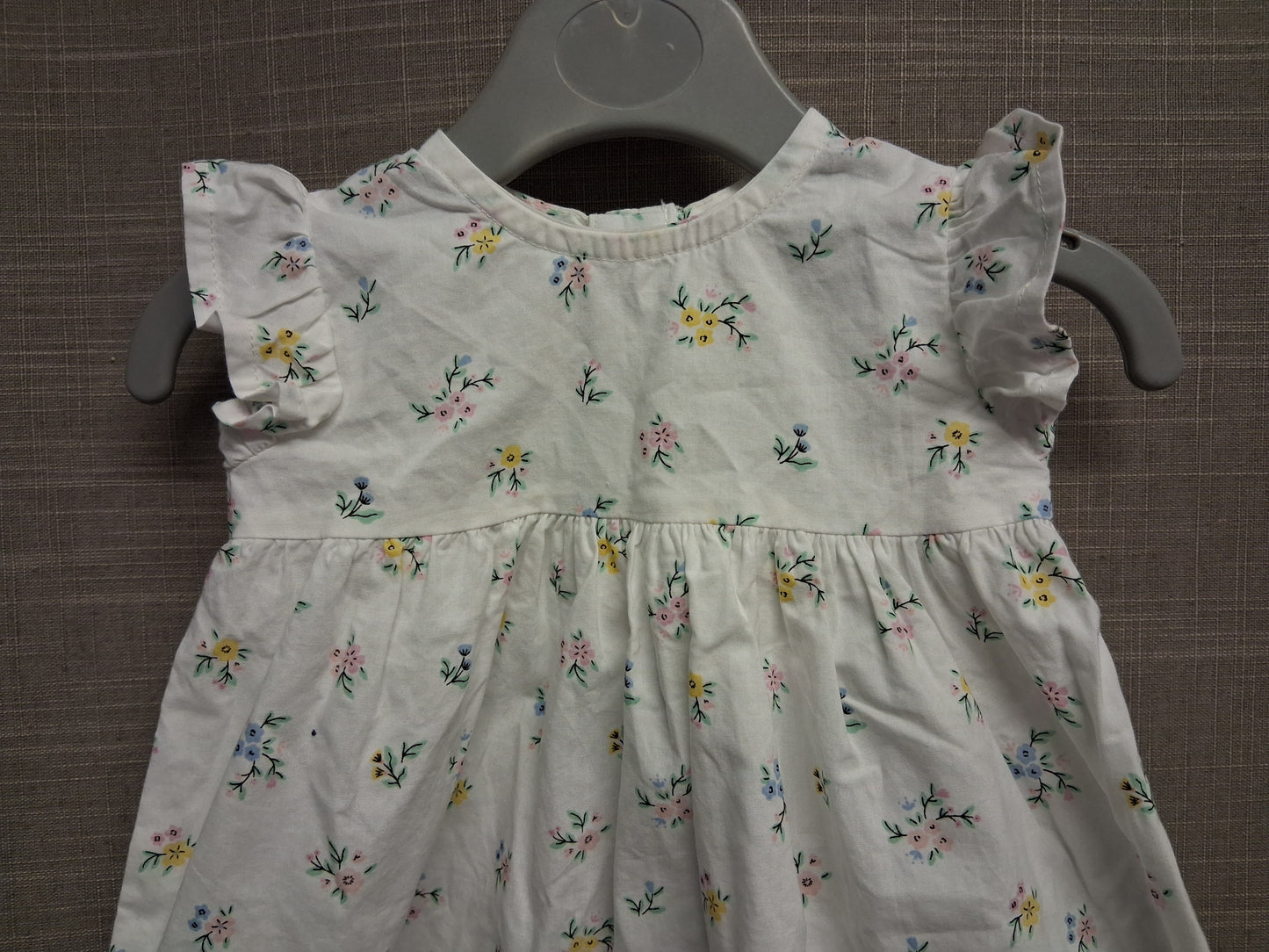 George Girls White Floral A Line Dress Age First Size
