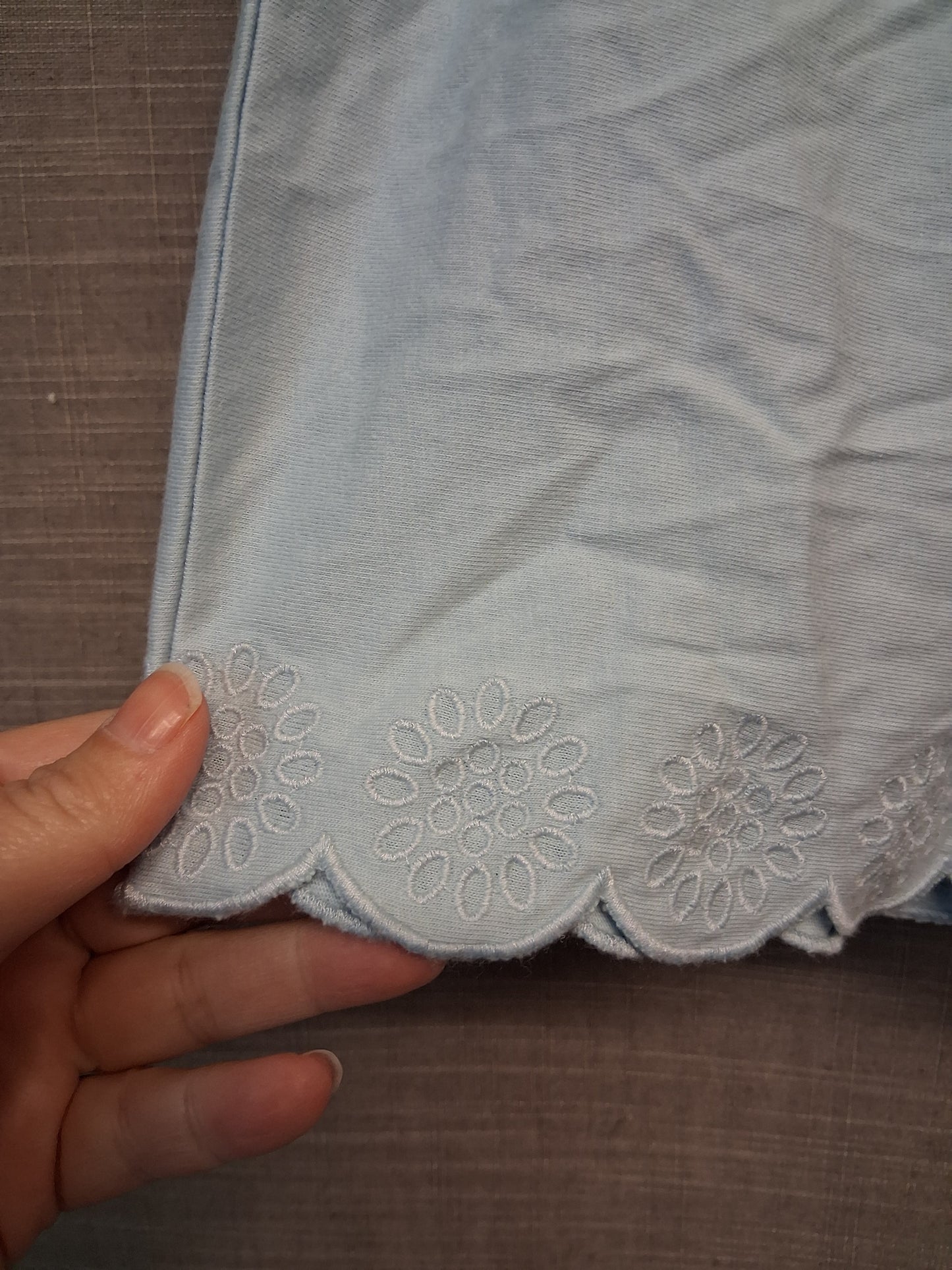 V by Very Girls Blue Scalloped Edge Shorts Age 6-7 Years