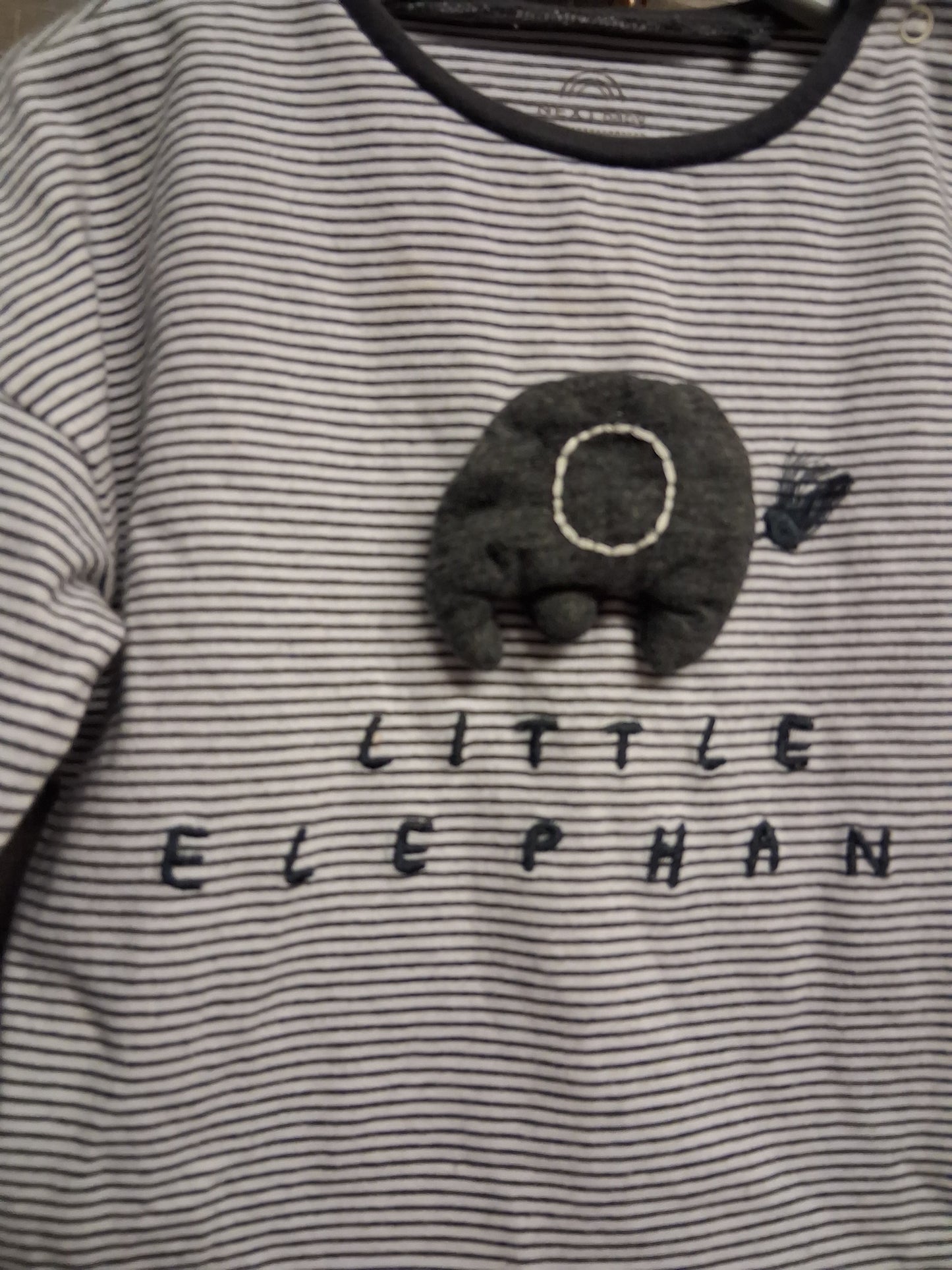 Next Baby Grey Elephant Theme Jersey Outfit Age 12-18 Months 100% Cotton