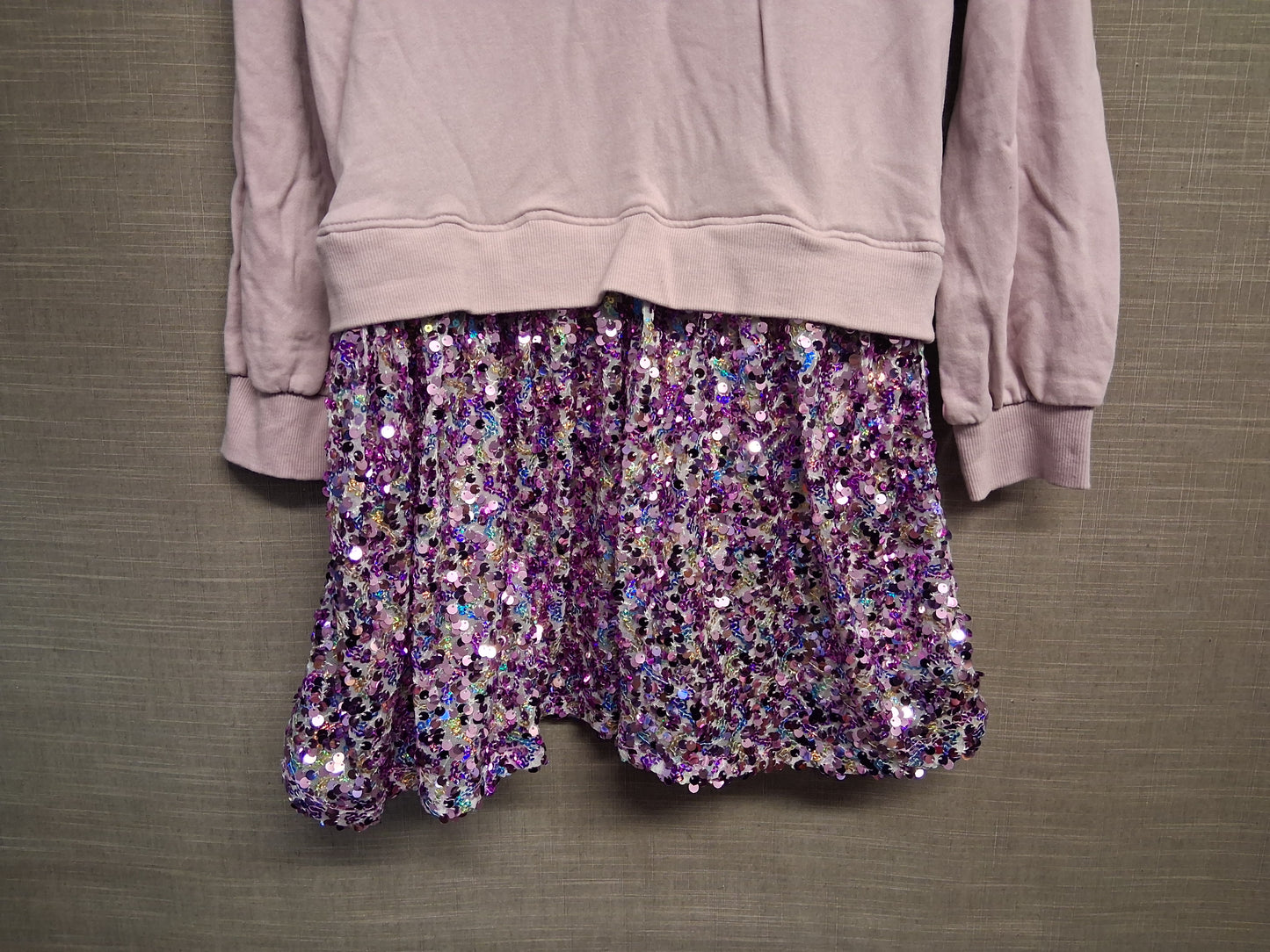 John Lewis Girls Purple Pink Sequin Jumper Dress Age 10 Years