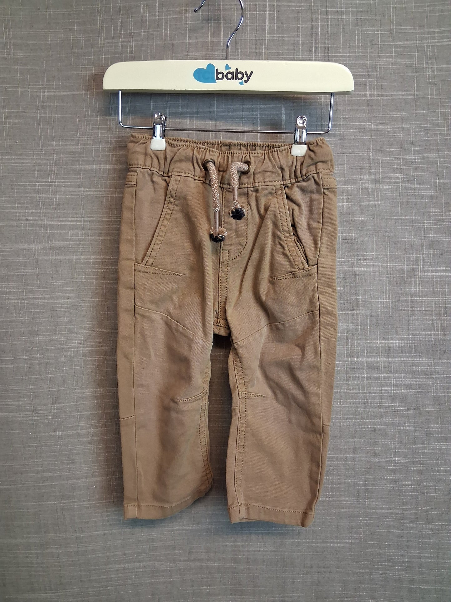Marks and Spencer Boys Chino Brown Trousers Age 6-9 Months