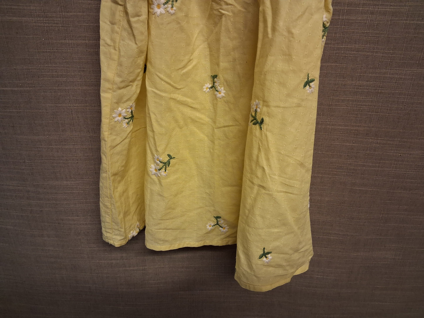 Next Girls Yellow Summer Sleeveless Floral Embroidered Age 5-6 Years