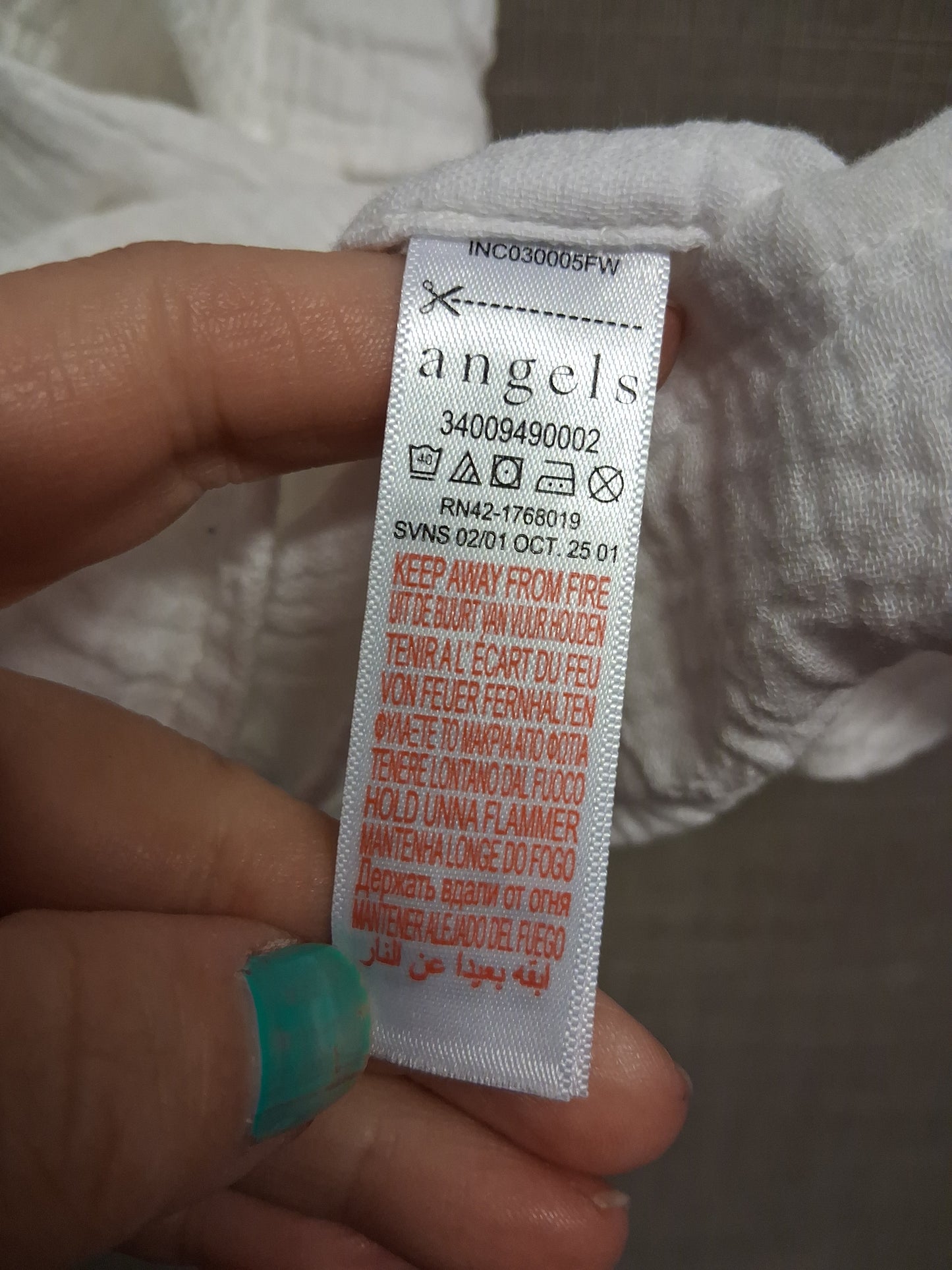 Angels Girls White Cheesecloth Strappy Embroidered Vest Tank Top Age 11-12 Years