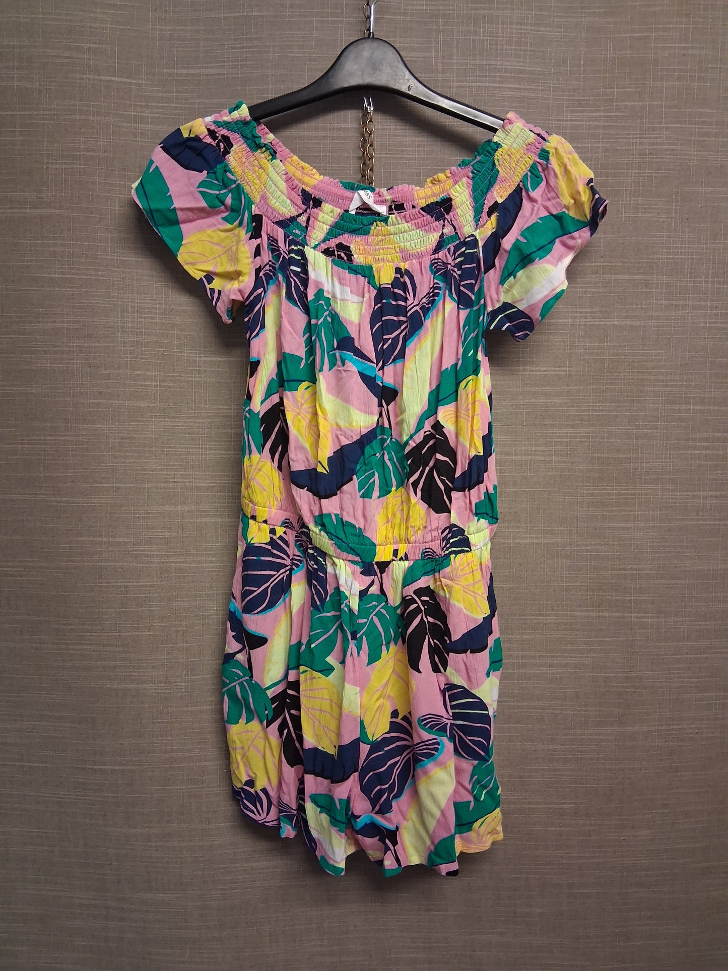 Marks & Spencer Girls Multicolour Floral Playsuit Age 11-12 Years Lightweight