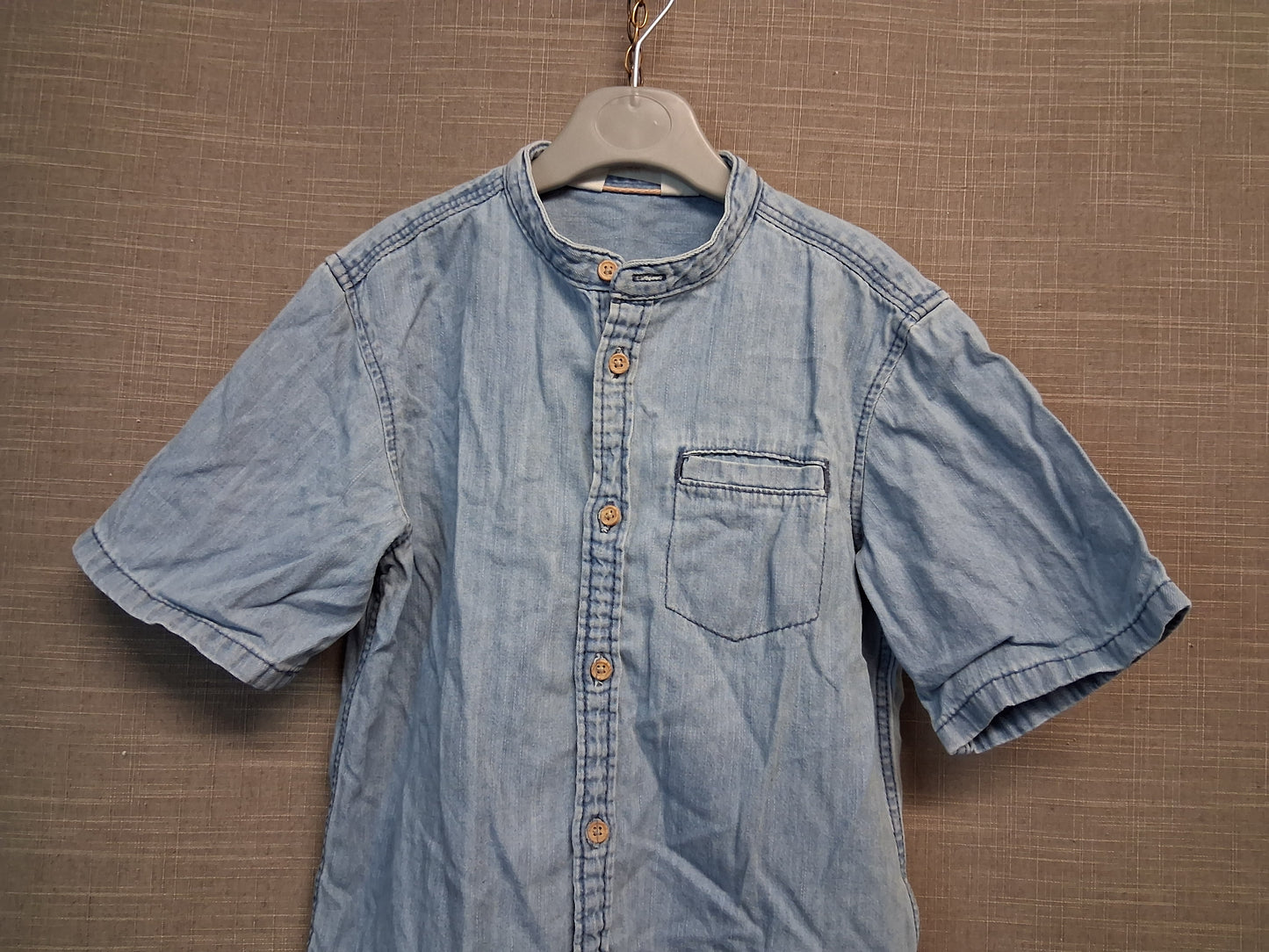 H&M Boys Blue Denim Short Sleeve Age 5-6 Years