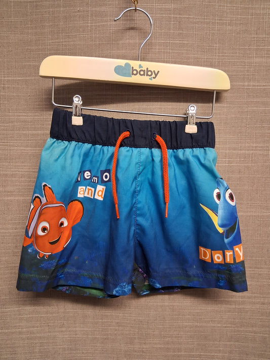 Disney Finding Nemo Swim Shorts Blue Age 18-24 Months New