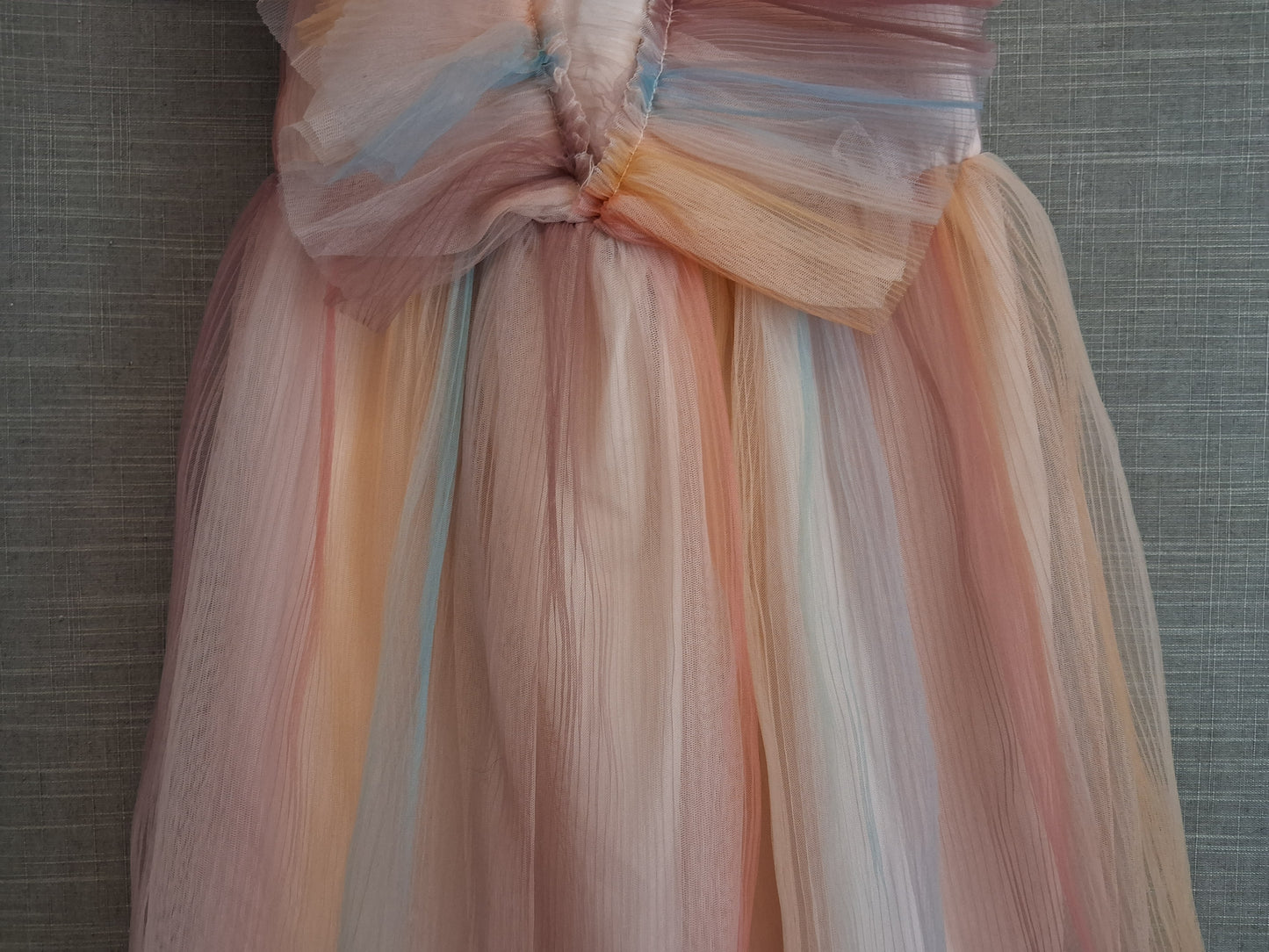 H&M Girls Party Dress Pastel Rainbow Age 7-8 Years