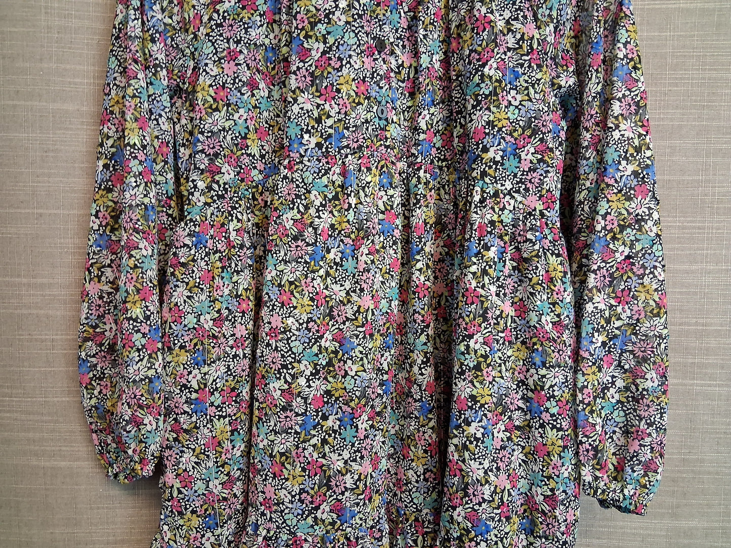 Nutmeg Girls Floral Multicolour Dress Long Sleeve Age 8-9 Years