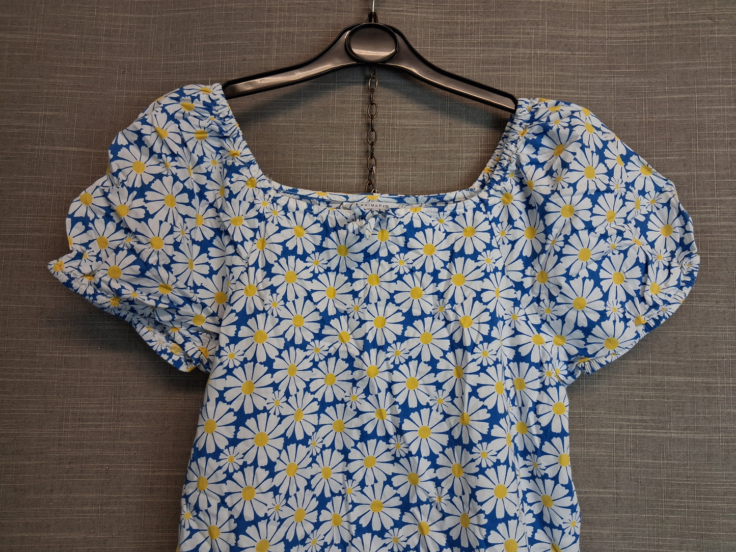 Primark Girls Blue Foral Summer Dress Age 12-13 Years