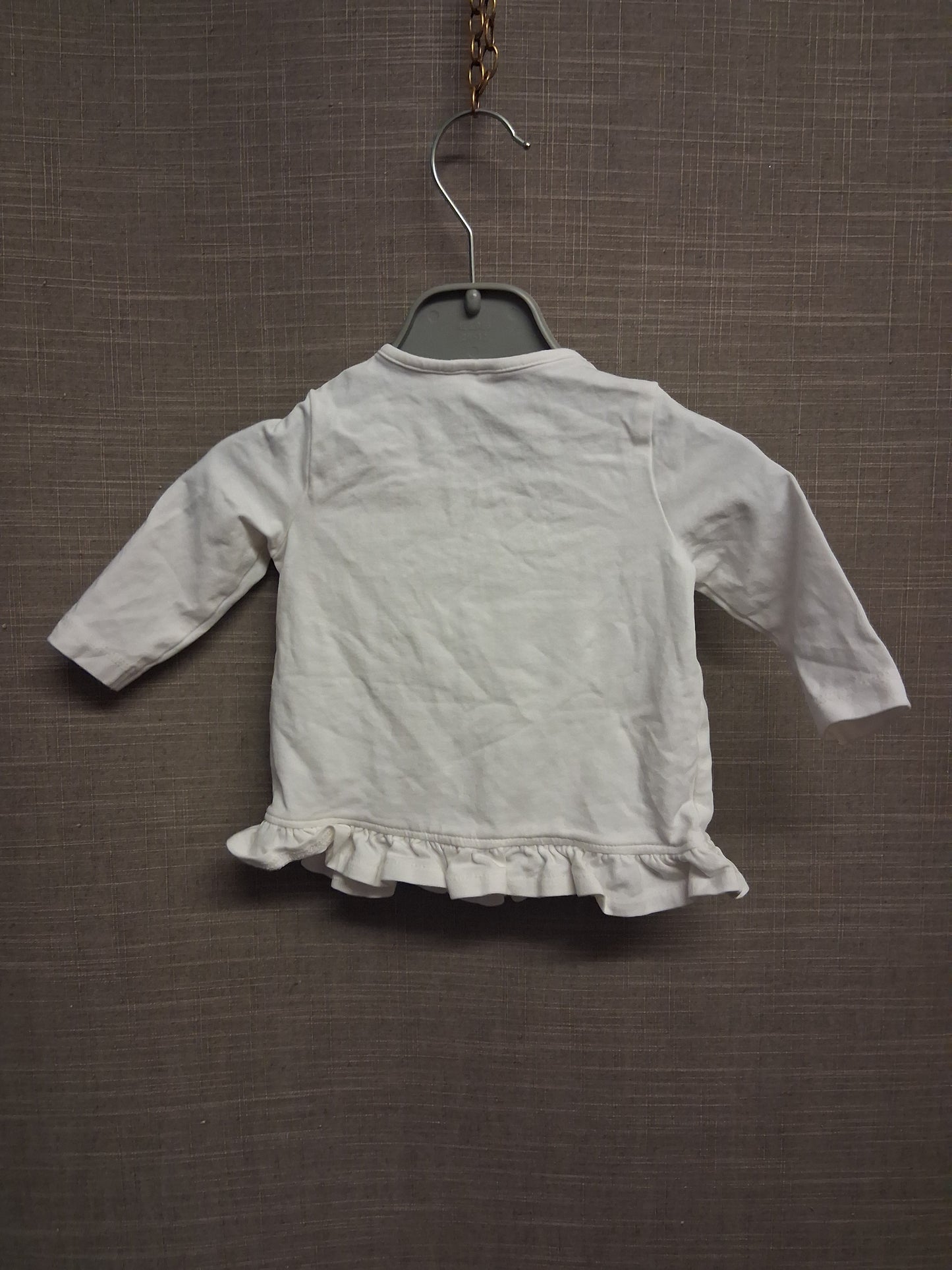 Next Girls White Bunny Long Sleeve T-Shirt Age 0-3 Months