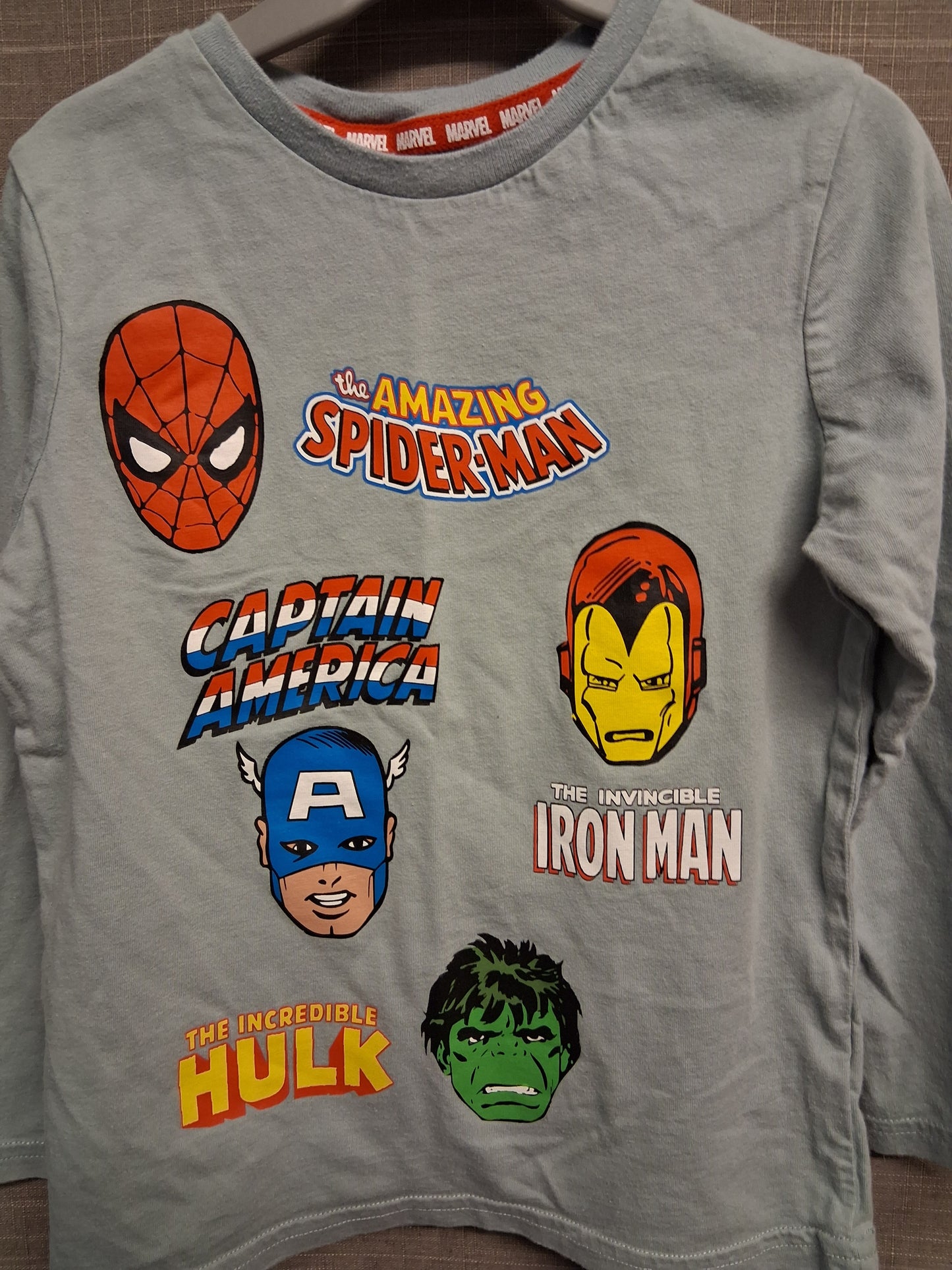 George Boys Marvel Blue Long Sleeve Top Age 4-5 Years