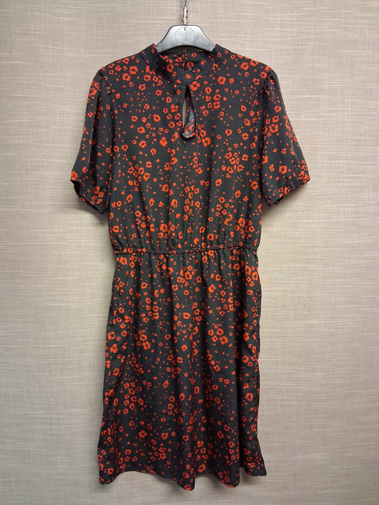 New Look Girls Black Red Animal Print A Line Dress Age 14 Years