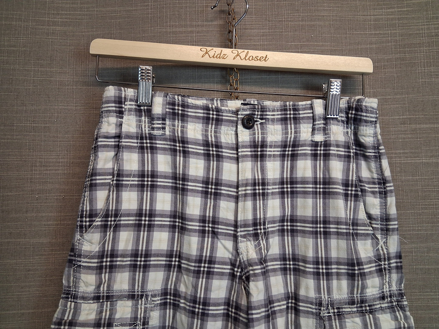 GAP Boys Check Cargo Shorts Multicolour Age 12 Years