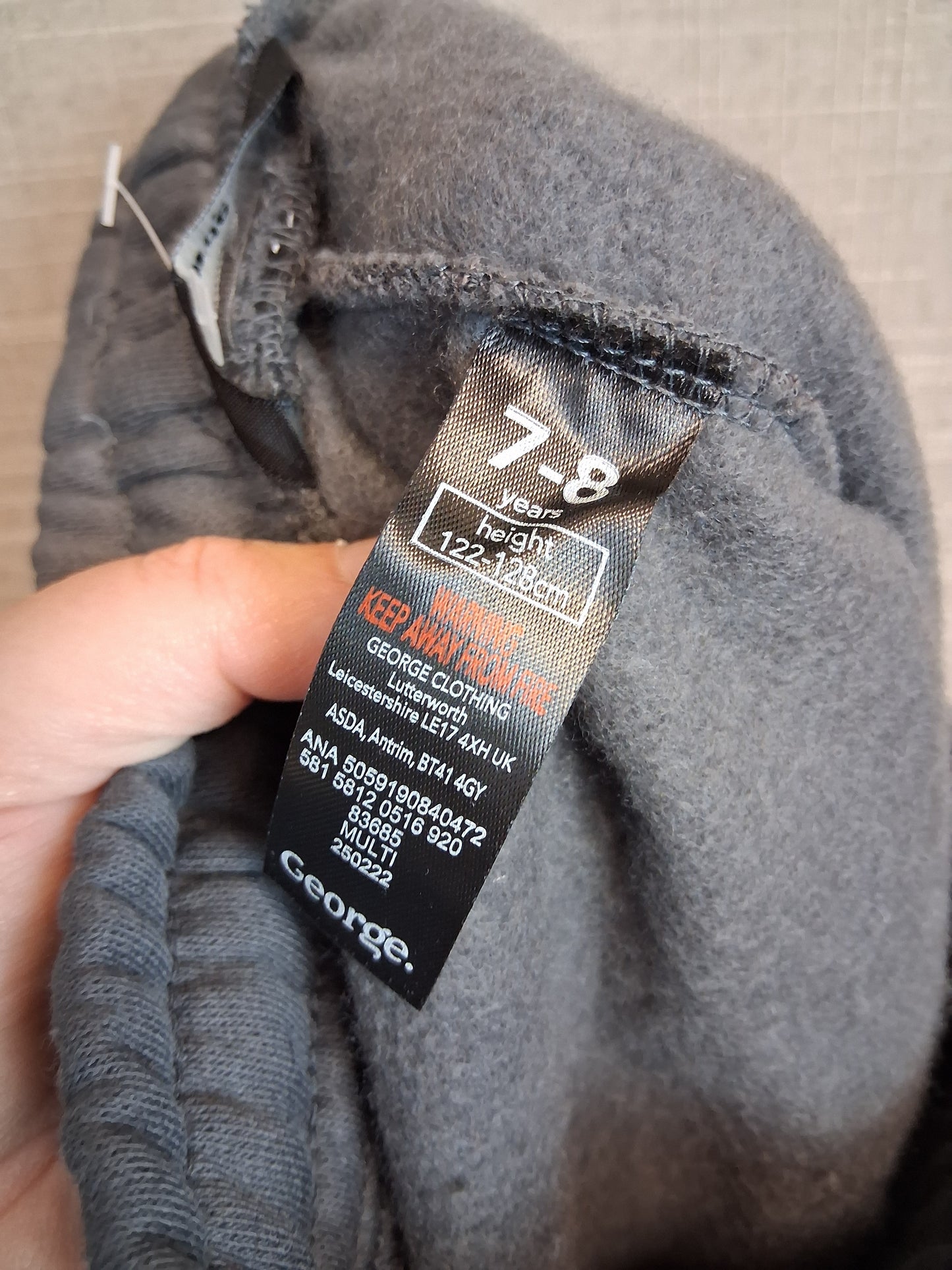 George Girls Grey Jersey Shorts Age 7-8 Years