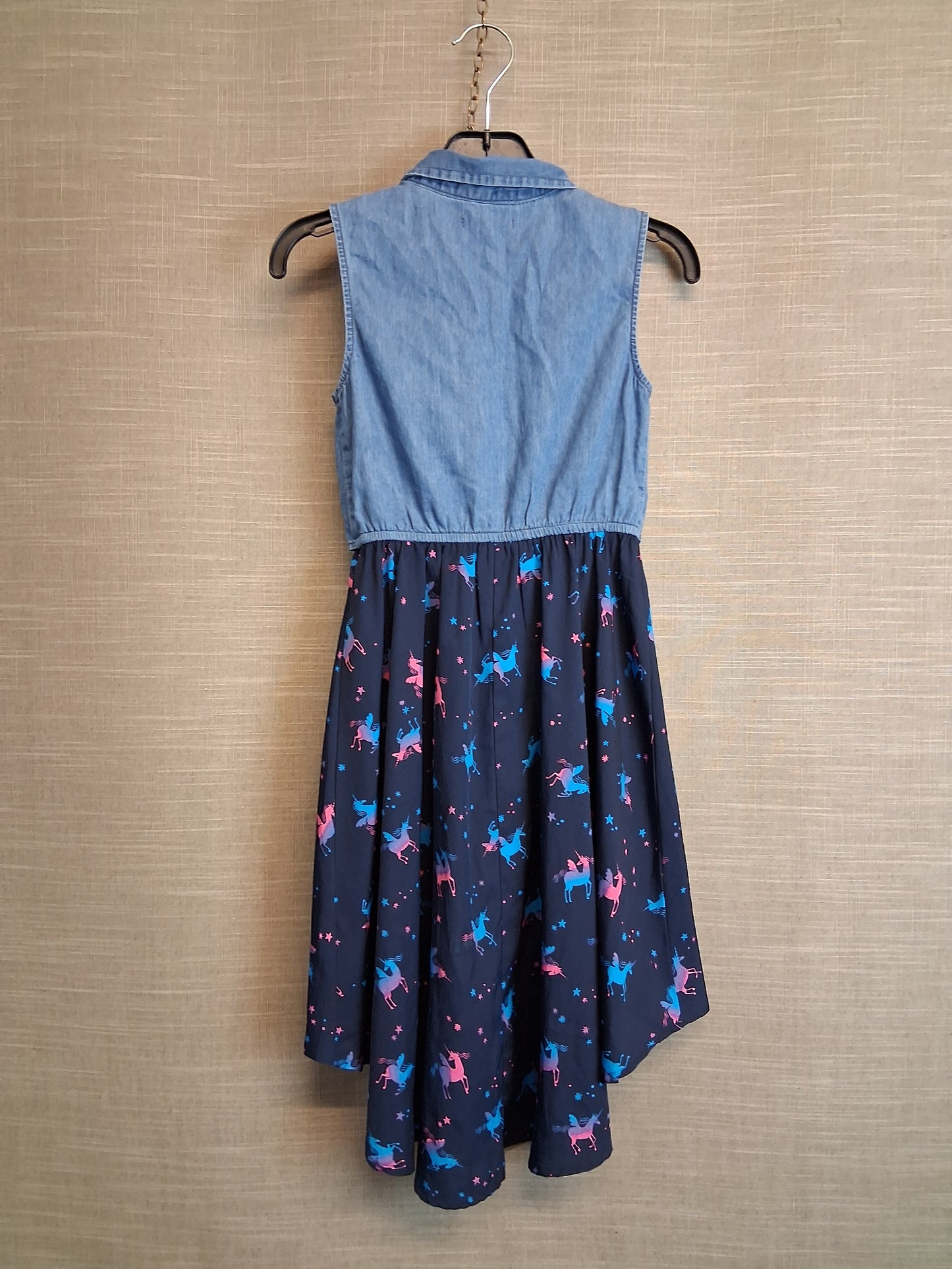 Blue Zoo Girls Unicorn Blue Hi Lo Hem Dress Age 8 Years