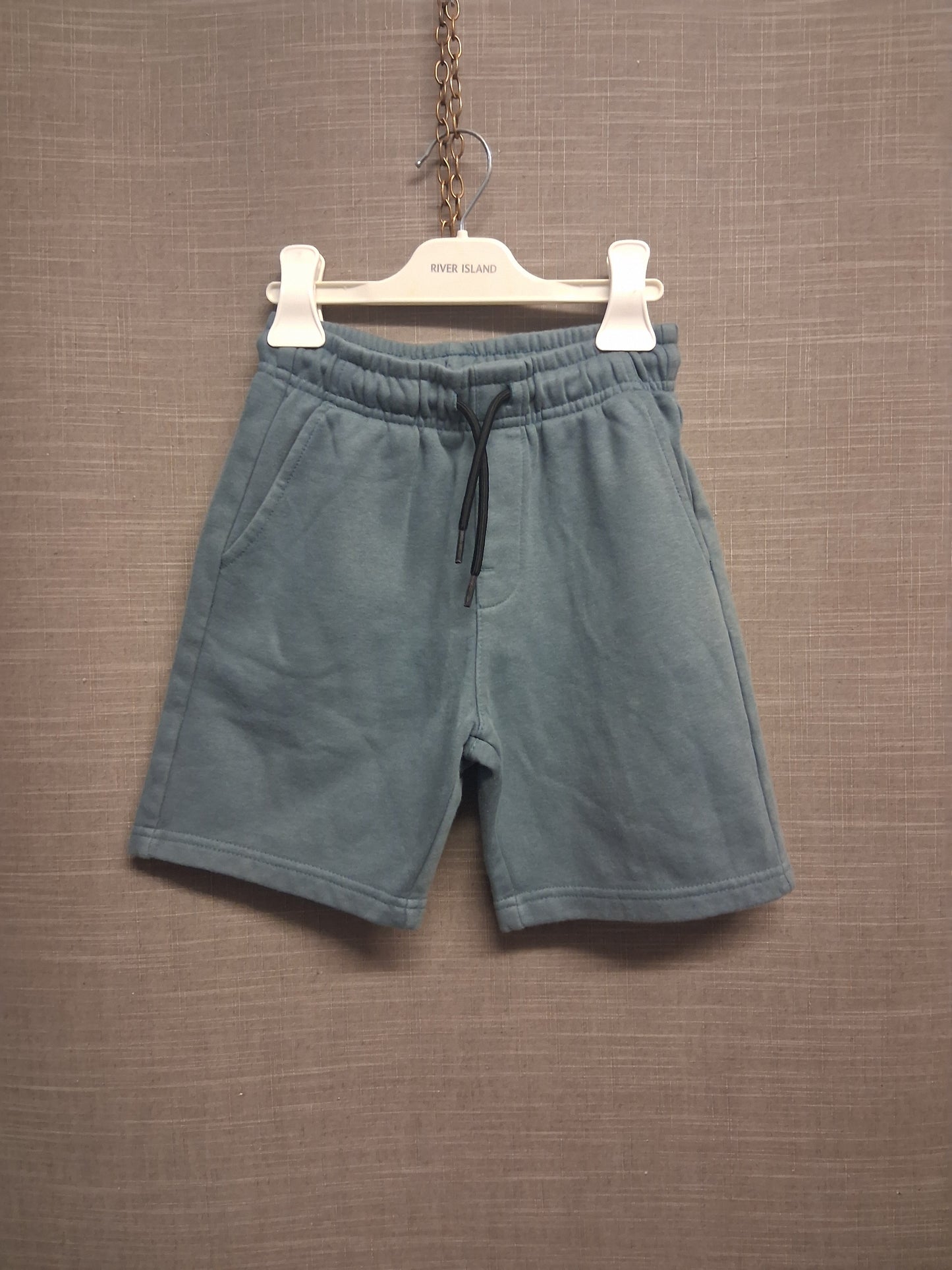 George Boys Green Grey Jersey Jogger Shorts Age 7-8 Years