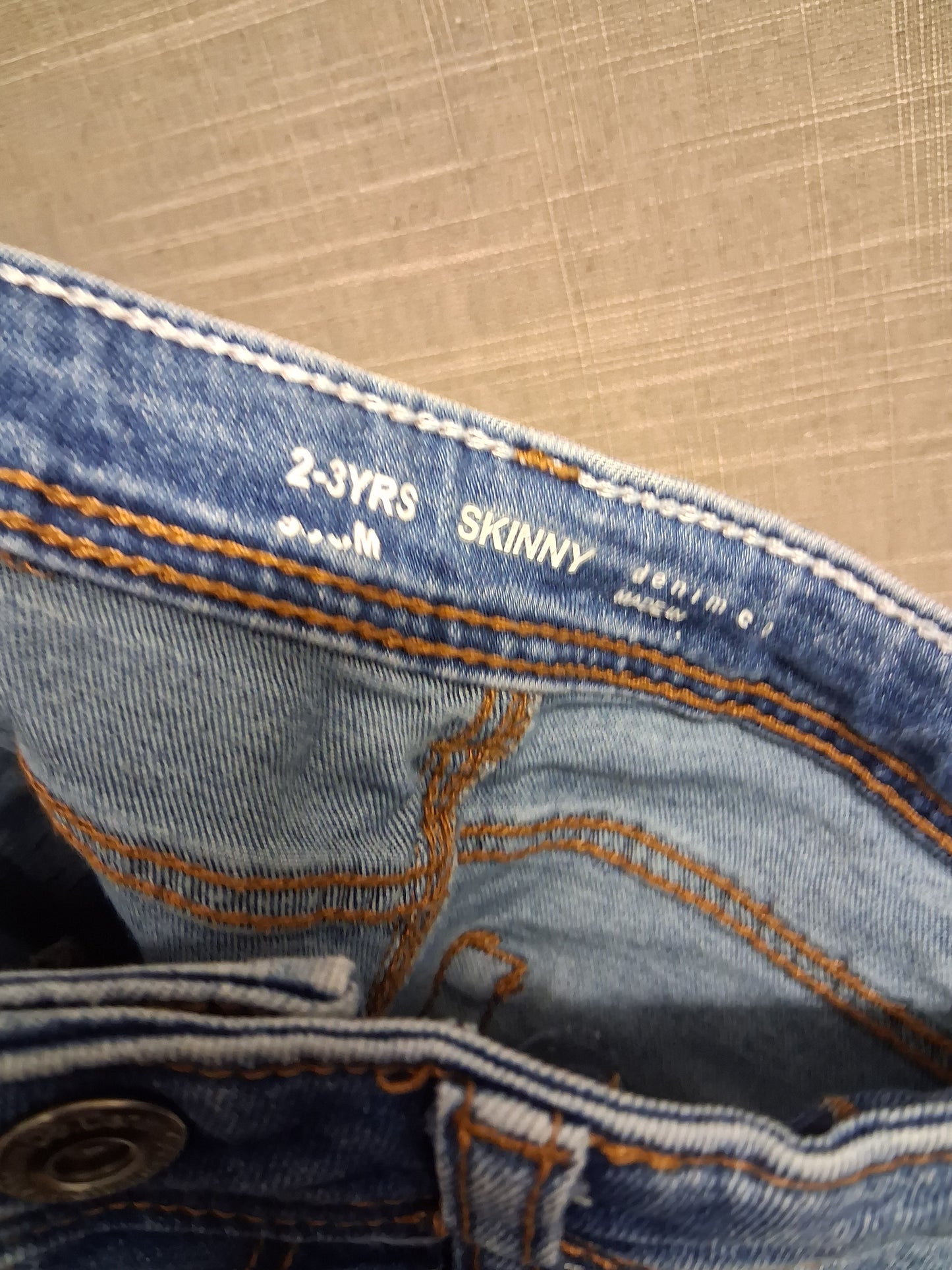 Primark Boys Skinny Denim Shorts Jorts Blue Age 2-3 Years