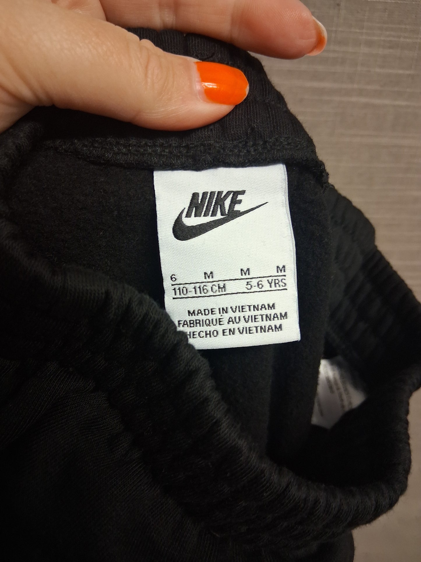 Nike Girls Black Wide Leg Jersey Joggers Age 5-6 Years