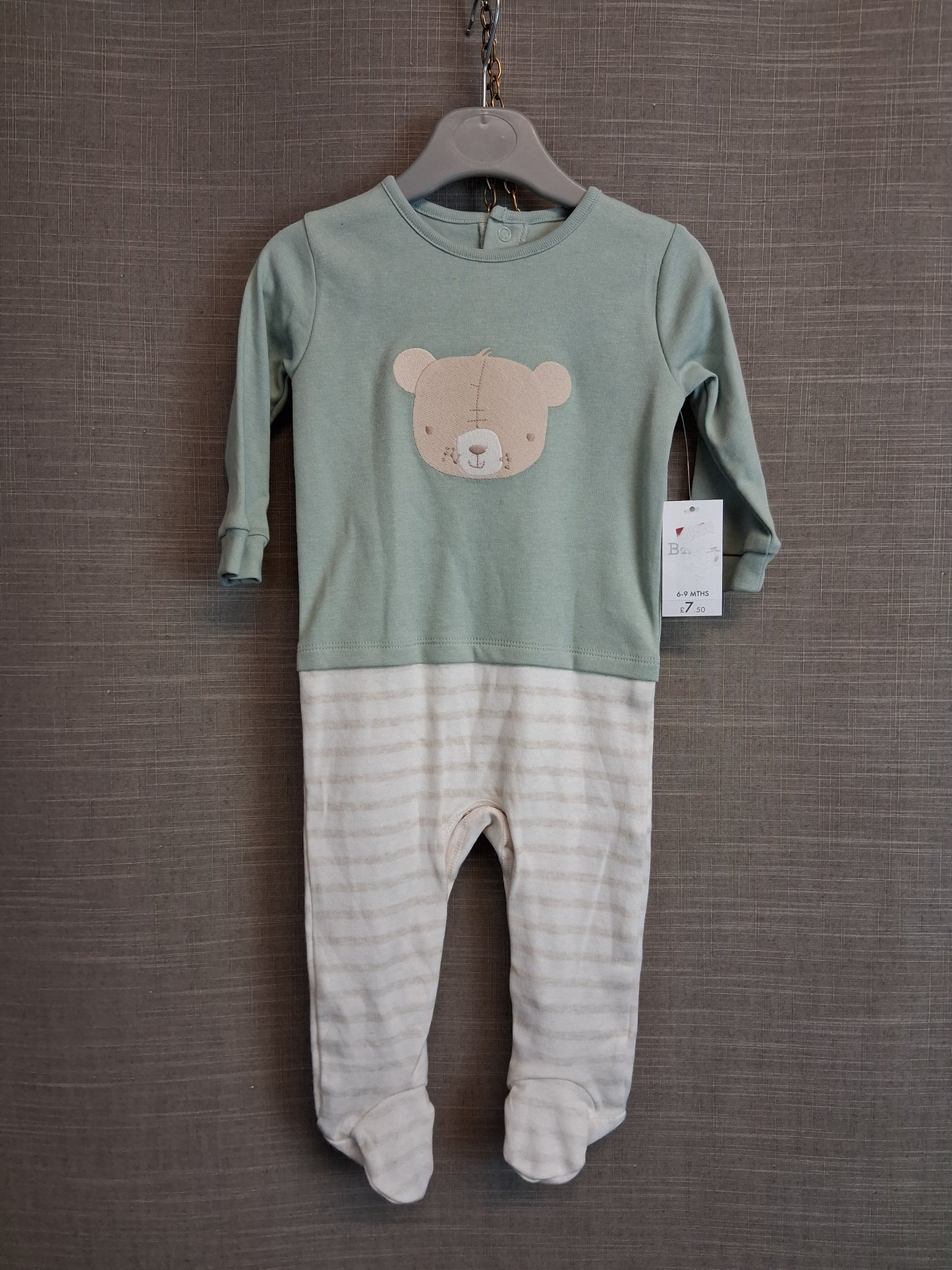 Matalan Boys One Piece Romper Sleepsuit Age 6-9 Month New