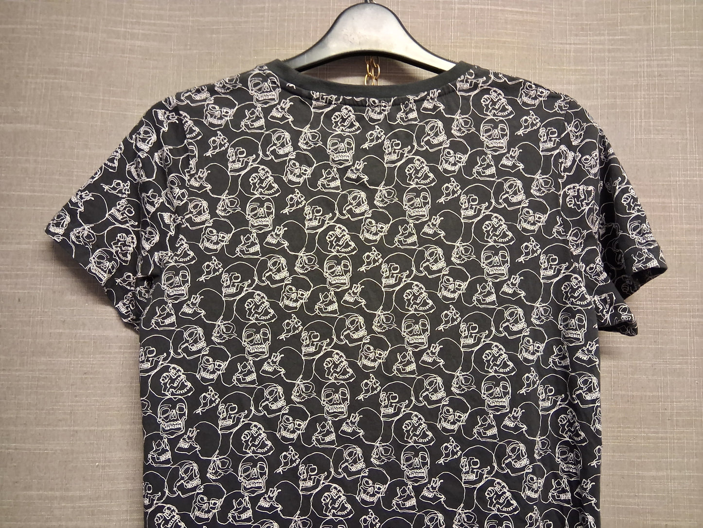 TU Black Grey Skull Print Short Sleeve T-Shirt Diamante Detail Age 13 Years