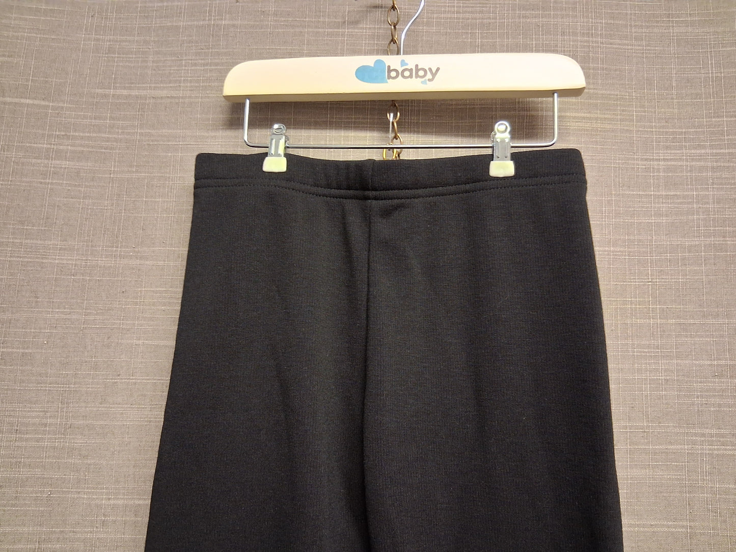 F&F Girls Black Lined Leggings Age 7-8 Years