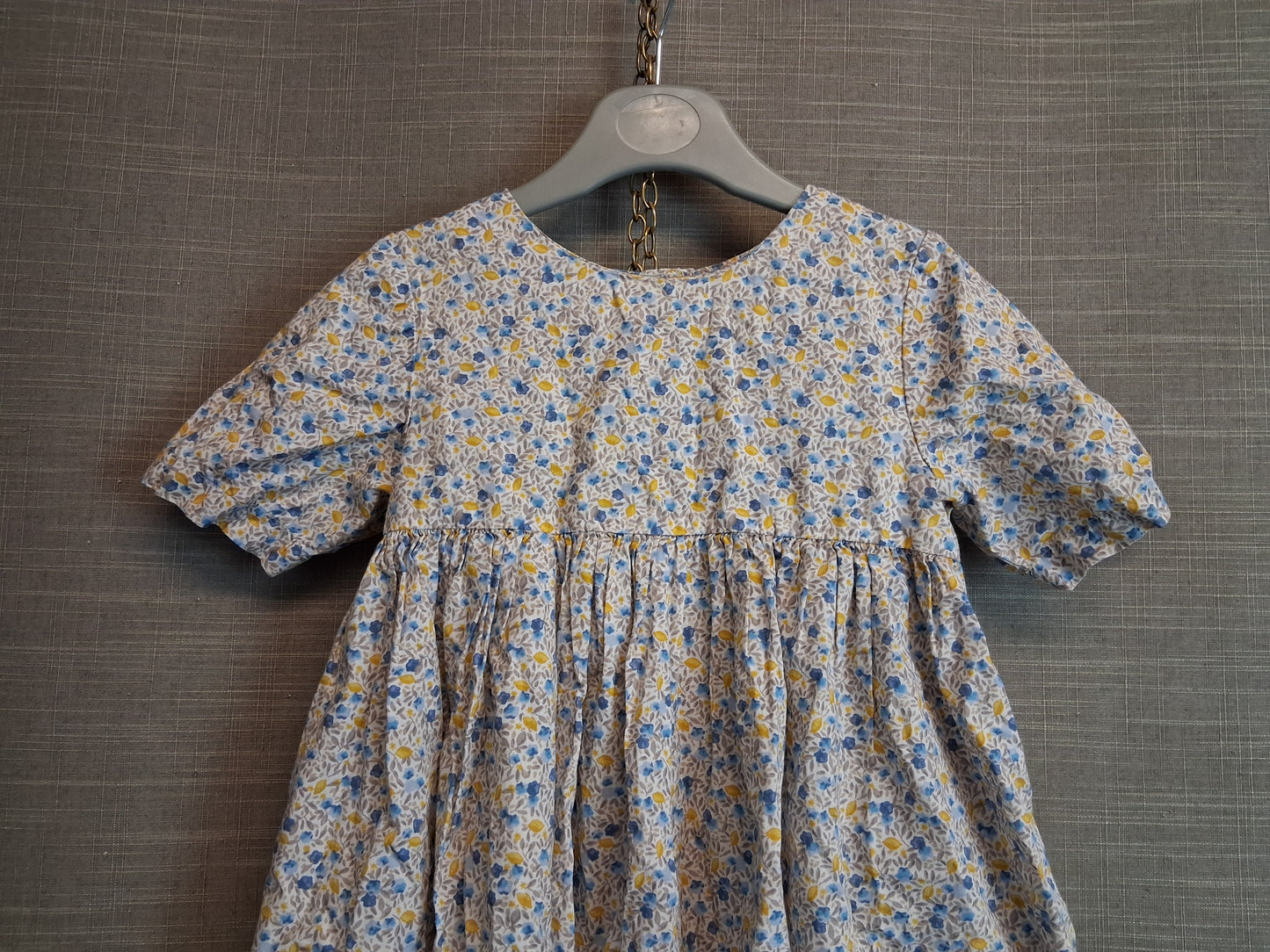 Next Girls Multicolour Lemon Floral Short Sleeve Dress Age 2-3 Years Cotton