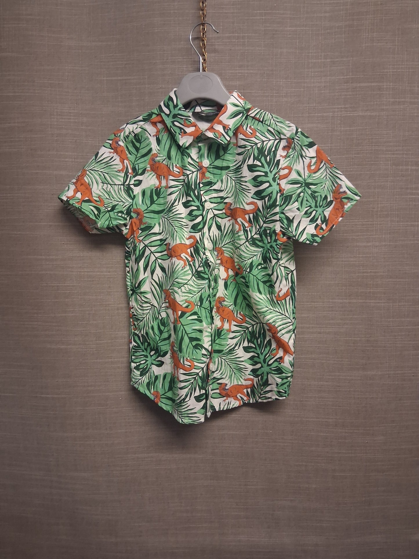 Primark Boys Short Sleeve Dinosaur Shirt Age 7-8 Years New