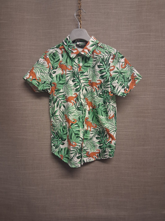 Primark Boys Short Sleeve Dinosaur Shirt Age 7-8 Years New