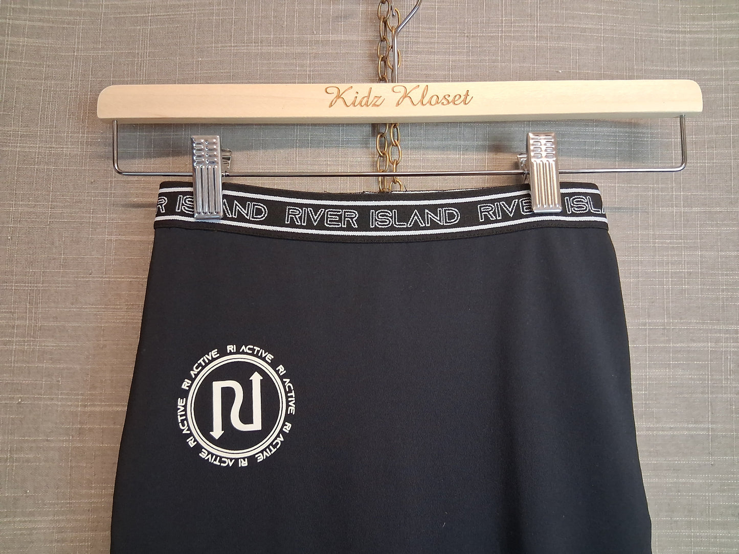 River Island Midi Skirt Black Stretch Age 5-6 Years