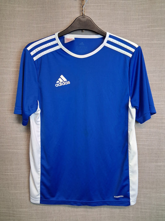 Adidas Boys Blue T-Shirt Short Sleeve Short Sleeve Age 13-14 Years