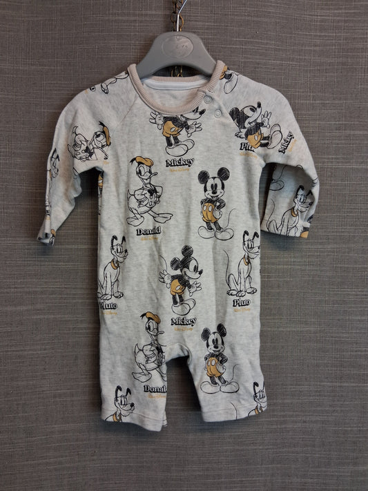 Disney Boys Mickey Mouse Sleepsuit Romper Age 3-6 Months