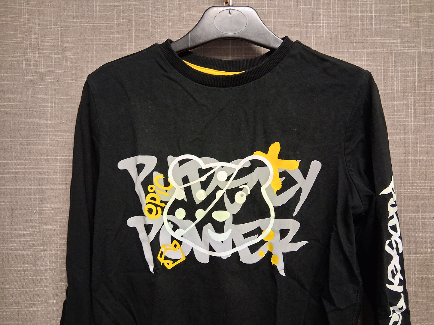 George Boys "Pudsey" Children in Need Black Long Sleeve T-Shirt Age 8-9 Years