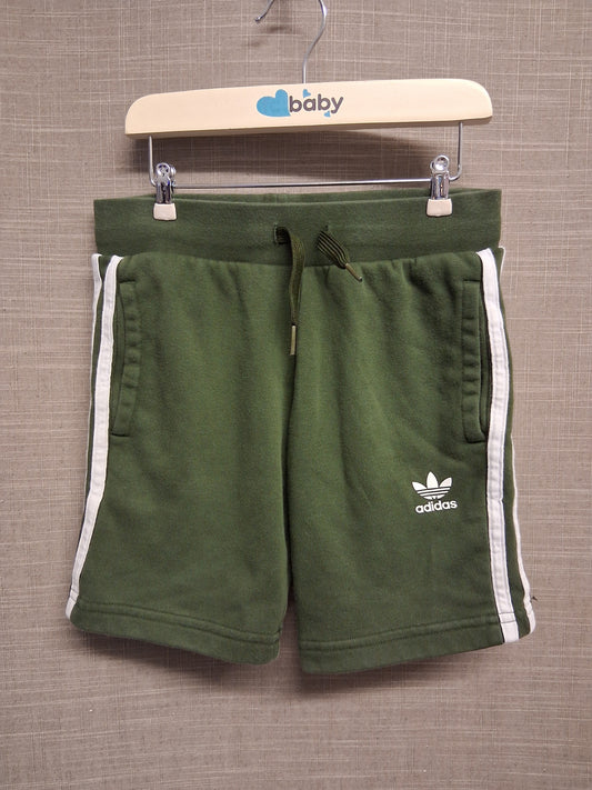 Adidas Boys Green Jersey Jogger Sweat Shorts Age 6-7 Years