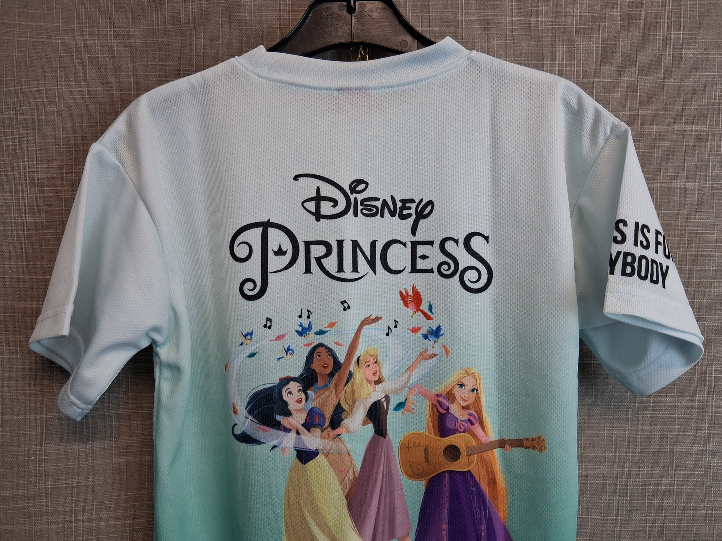 Disney Prince T-Shirt Short Sleeve 7-8 Years Green Ombre Print on Back