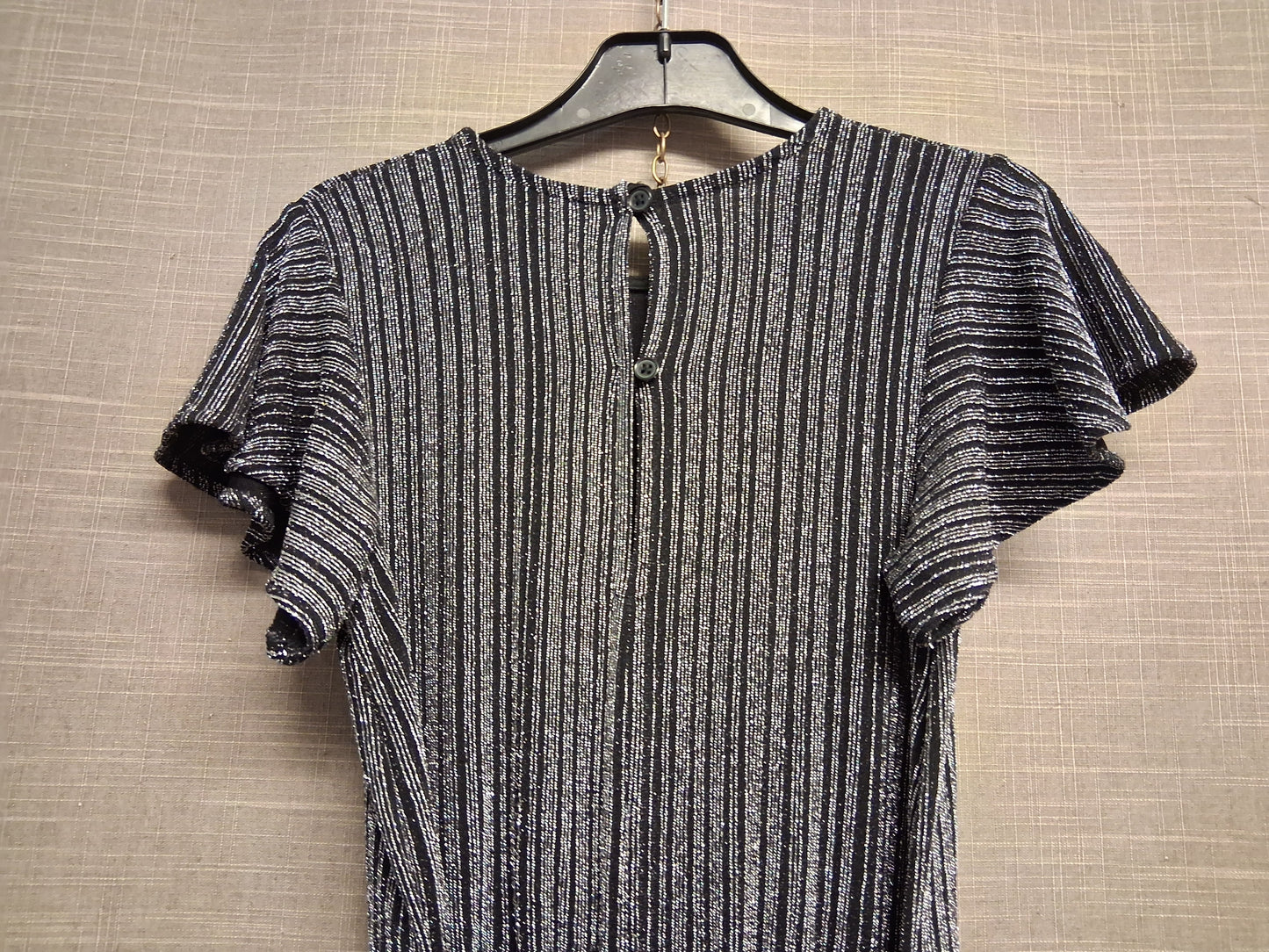 Primark Girls Black Silver Jumpsuit Age 10-11 Years with Belt