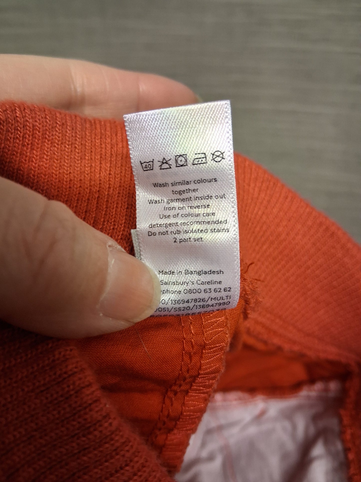 TU Boys Red Orange Shorts 100% Cotton Age 5-6 Years