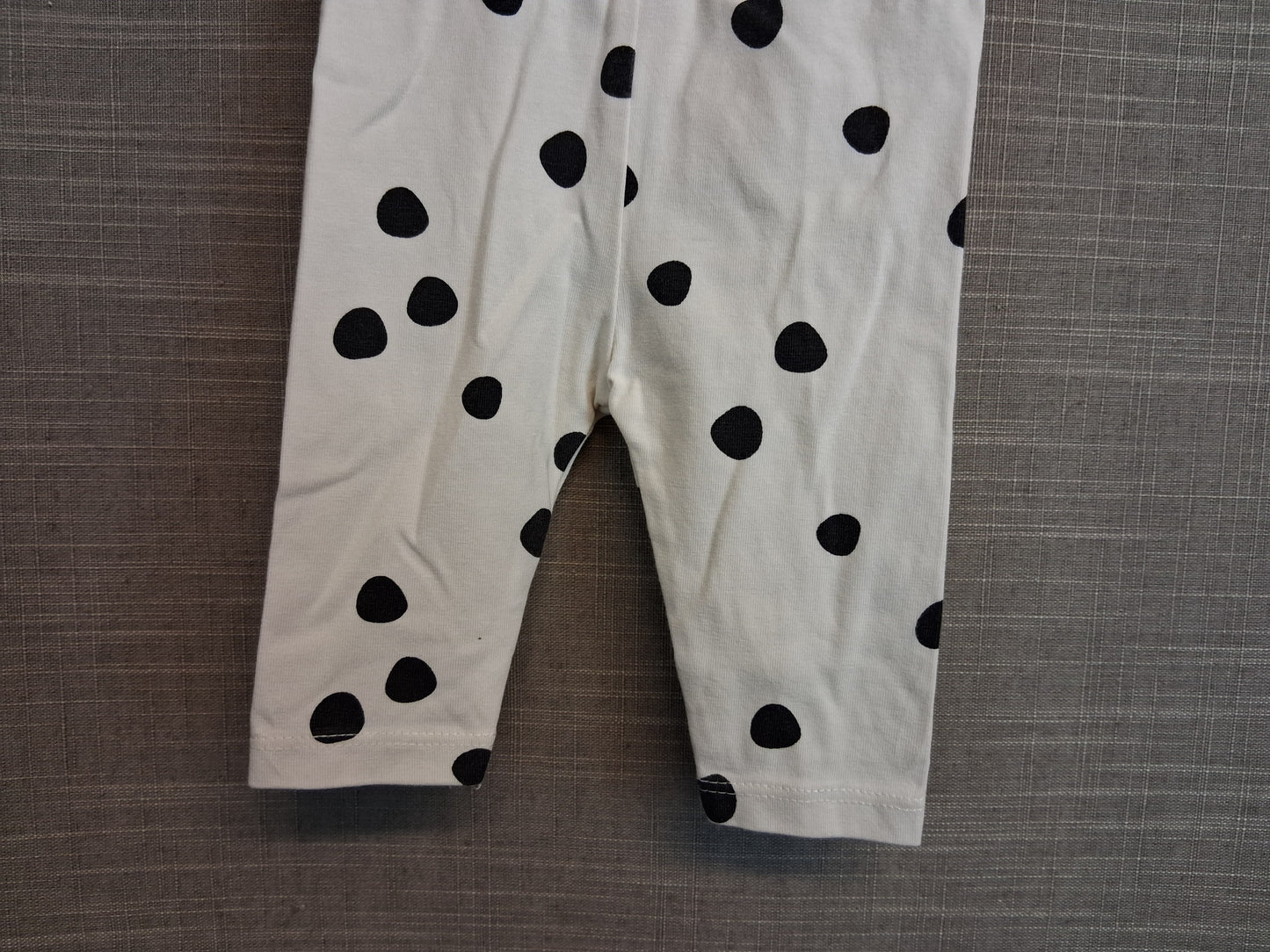 TU Girls White Black Spotty Bow Back Leggings Age Tiny Baby