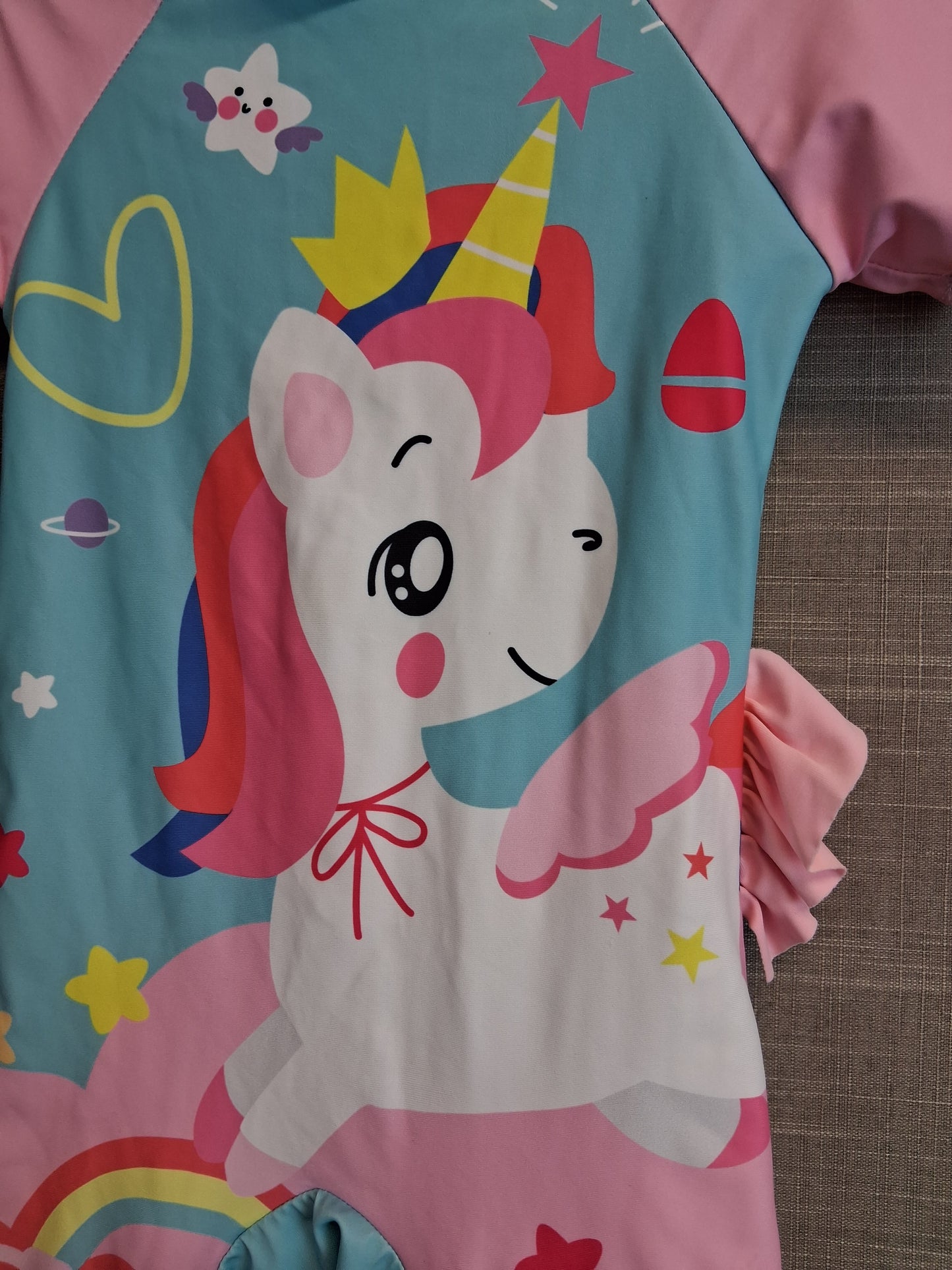 Shein Girls UV Swimsuit One Piece Unicorn One Age 2-3 Years