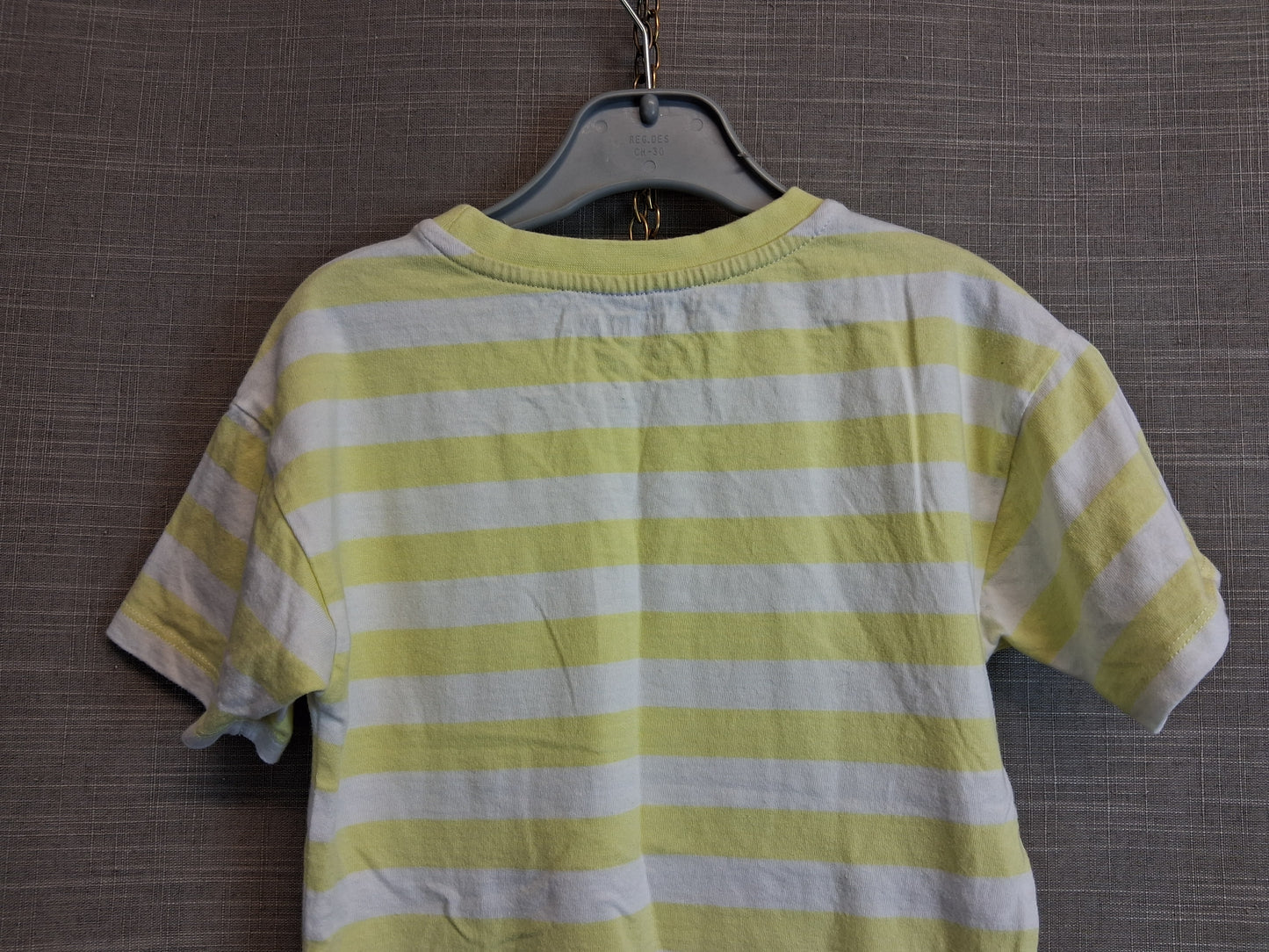Nutmeg Girls Yellow Stripe Bunny T-Shirt Short Sleeve Age 7-8 Years