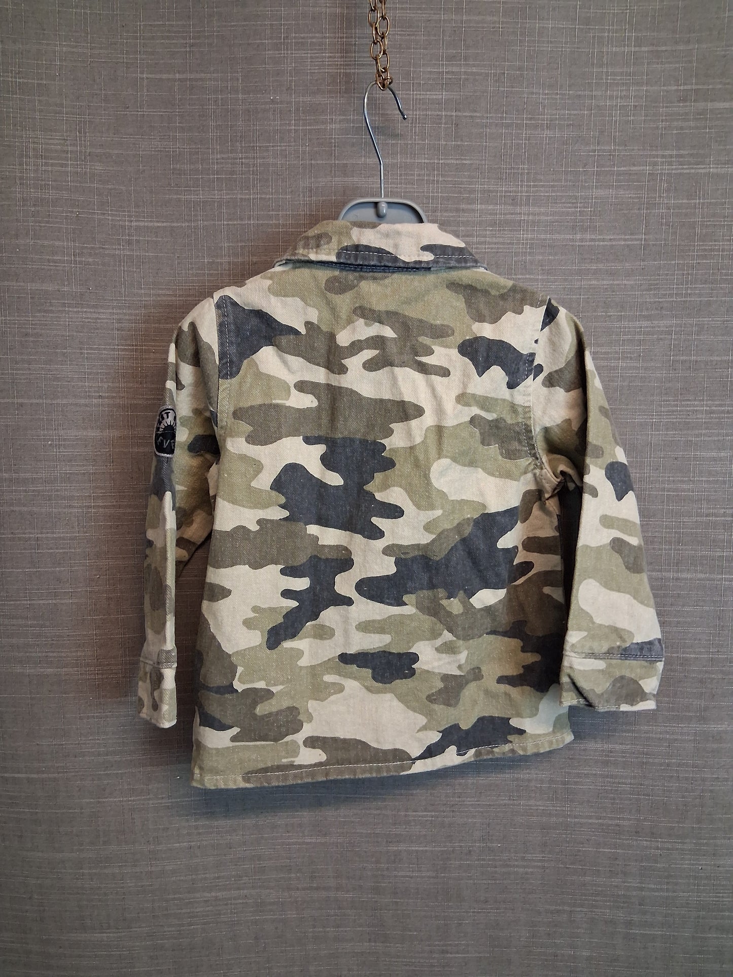 F&F Boys Camoflague Demin Shacket Age 12-18 Months 100% Cotton