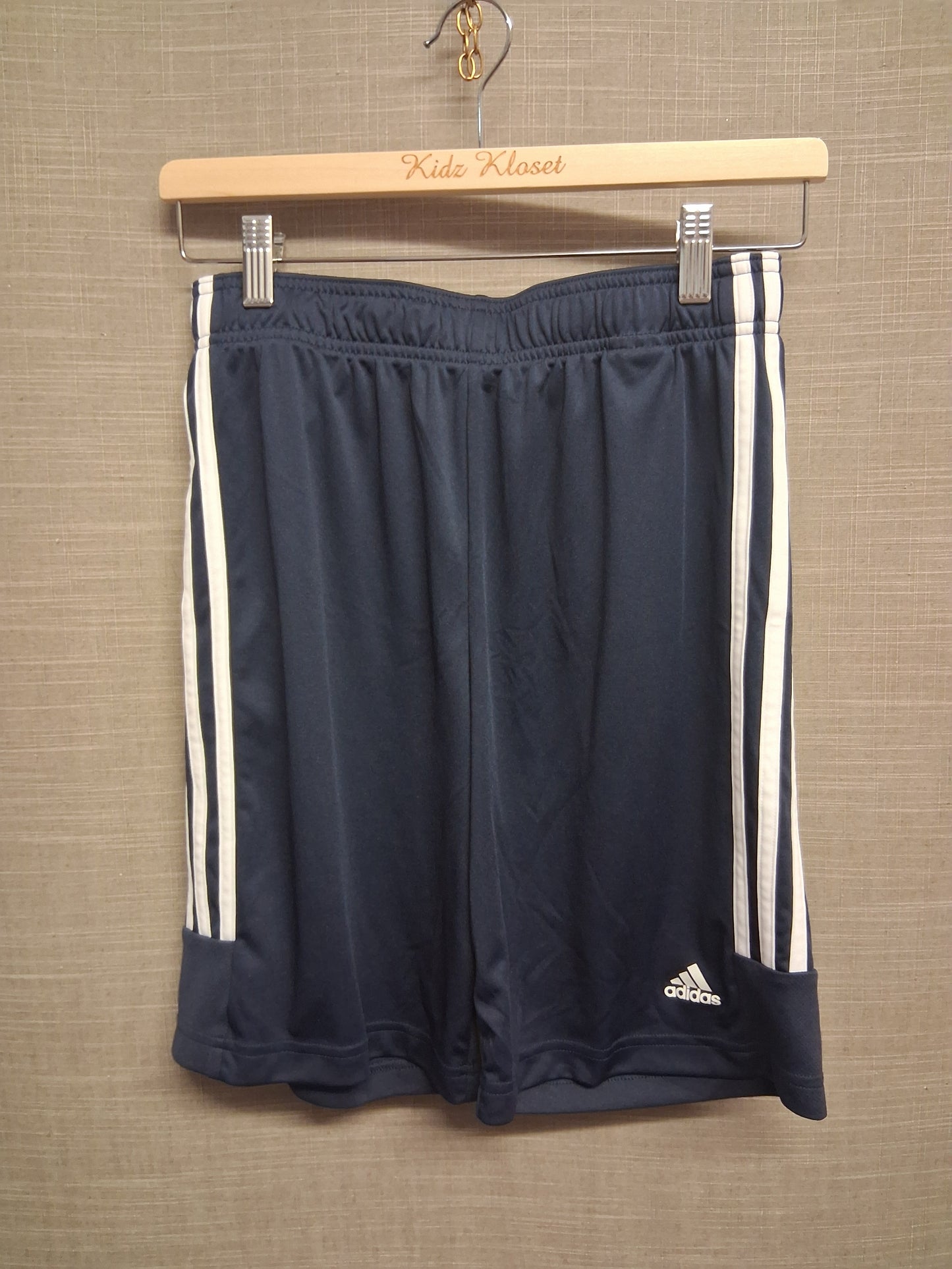 Adidas Boys Navy Blue Satin Shorts Age 13-14 Years
