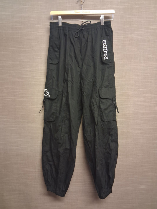 Kappa Boys Black Cargo Joggers Spellout Graphic Age 13-14 Years