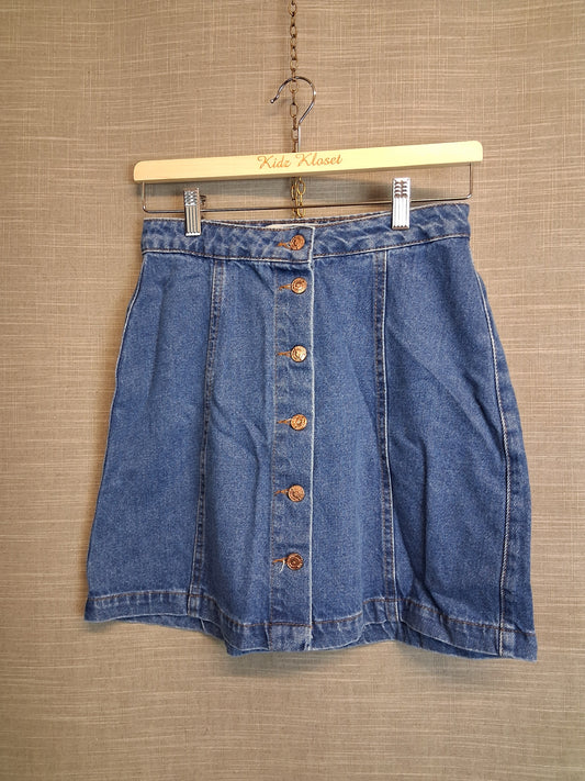 New Look Girls Blue Denim Skirt Age 15 Years