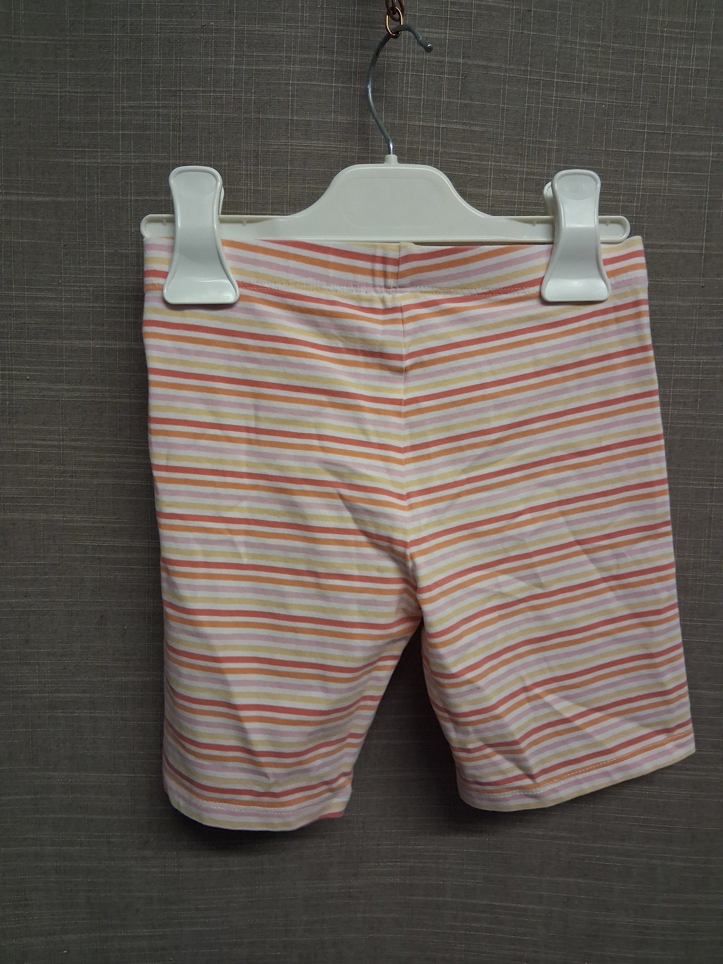 George Girls Pink Striped Cycle Shorts Age 6-7 Years
