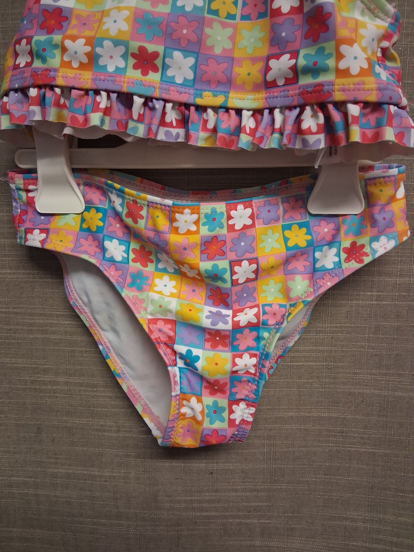 Primark Girls Multicolour Floral Bikini Set Swimwear Age 6-7 Years