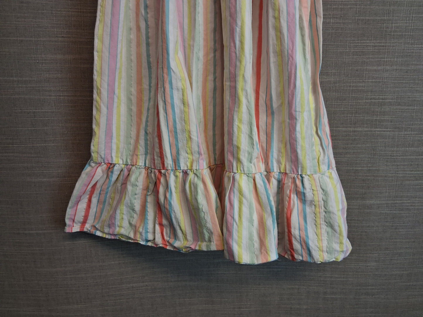 H&M Girls Strappy Sundress Multicolour Striped Age 8-9 Years