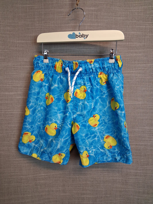 Primark Boys Swim Shorts Blue Duck Print Age 4-5 Years
