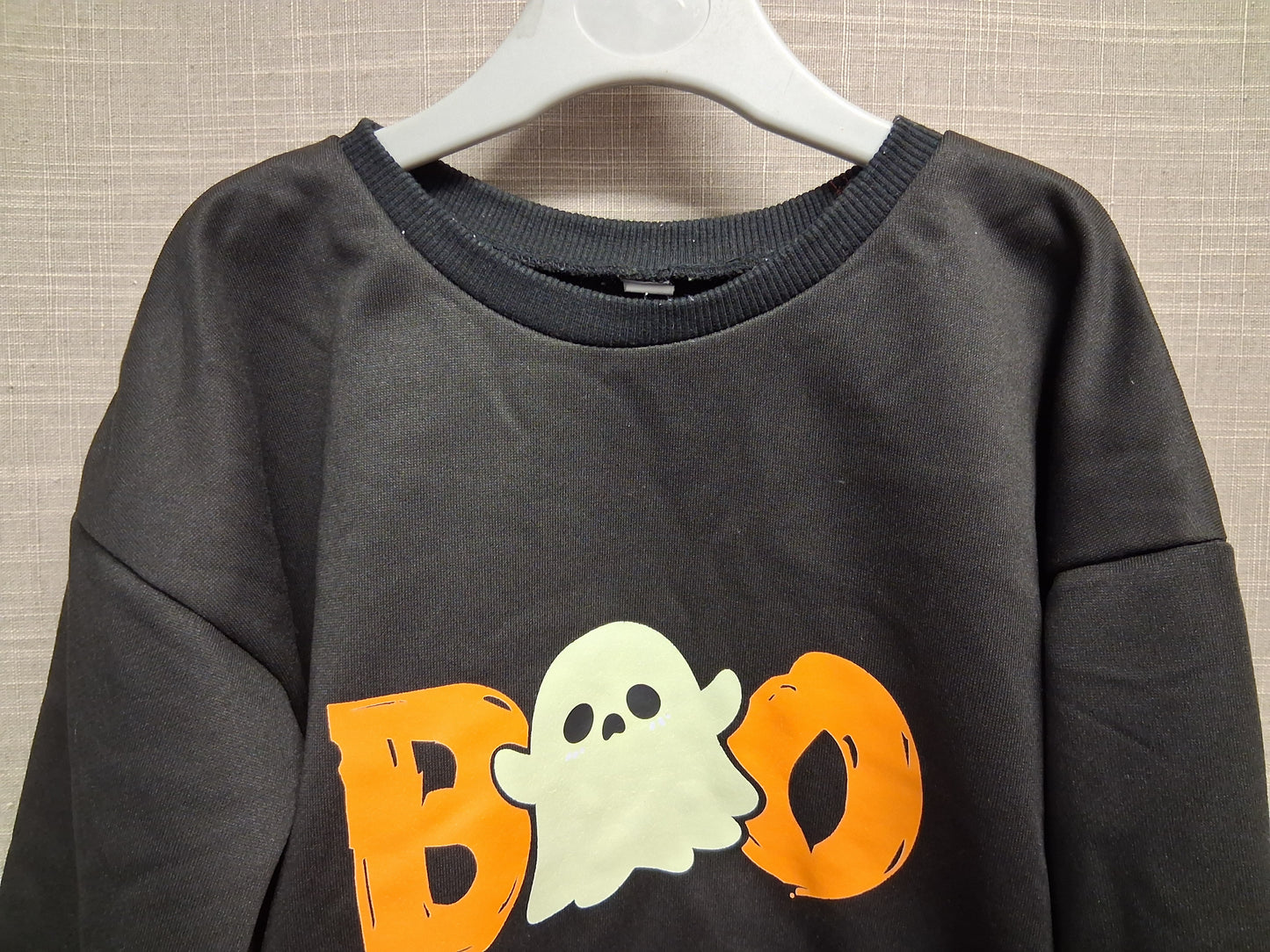 Shein Halloween 'Boo' Sweater Black Age 6 Years