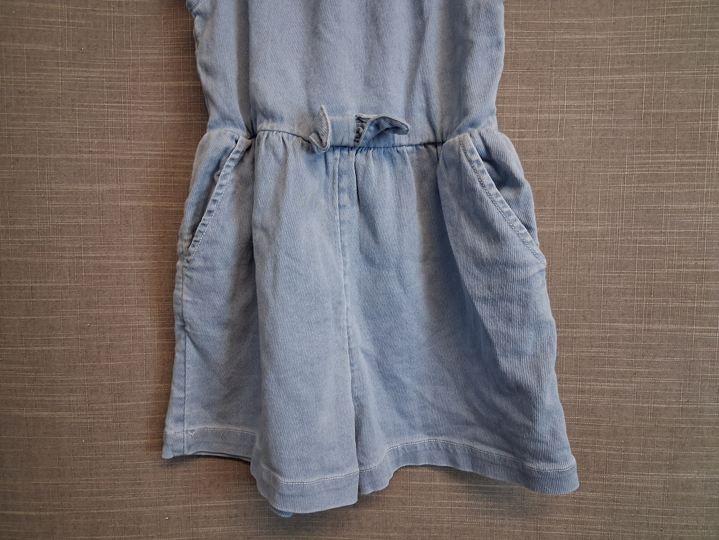 Nutmeg Girls Denim Playsuit Blue Age 3-4 Years with Pockets