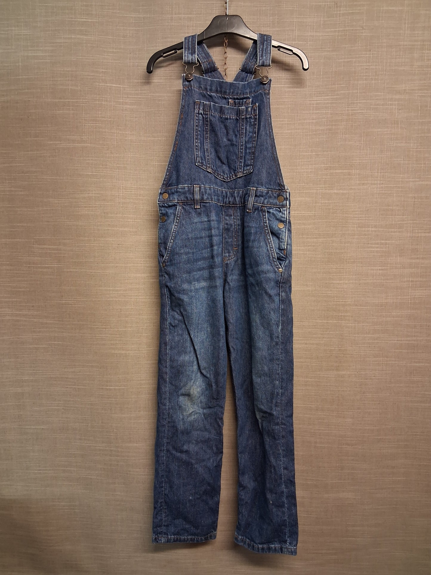 FatFace Girls Blue Denim Dungarees 100% Cotton Age 9 Years
